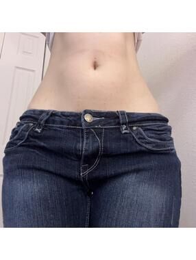 low rise flare jeans